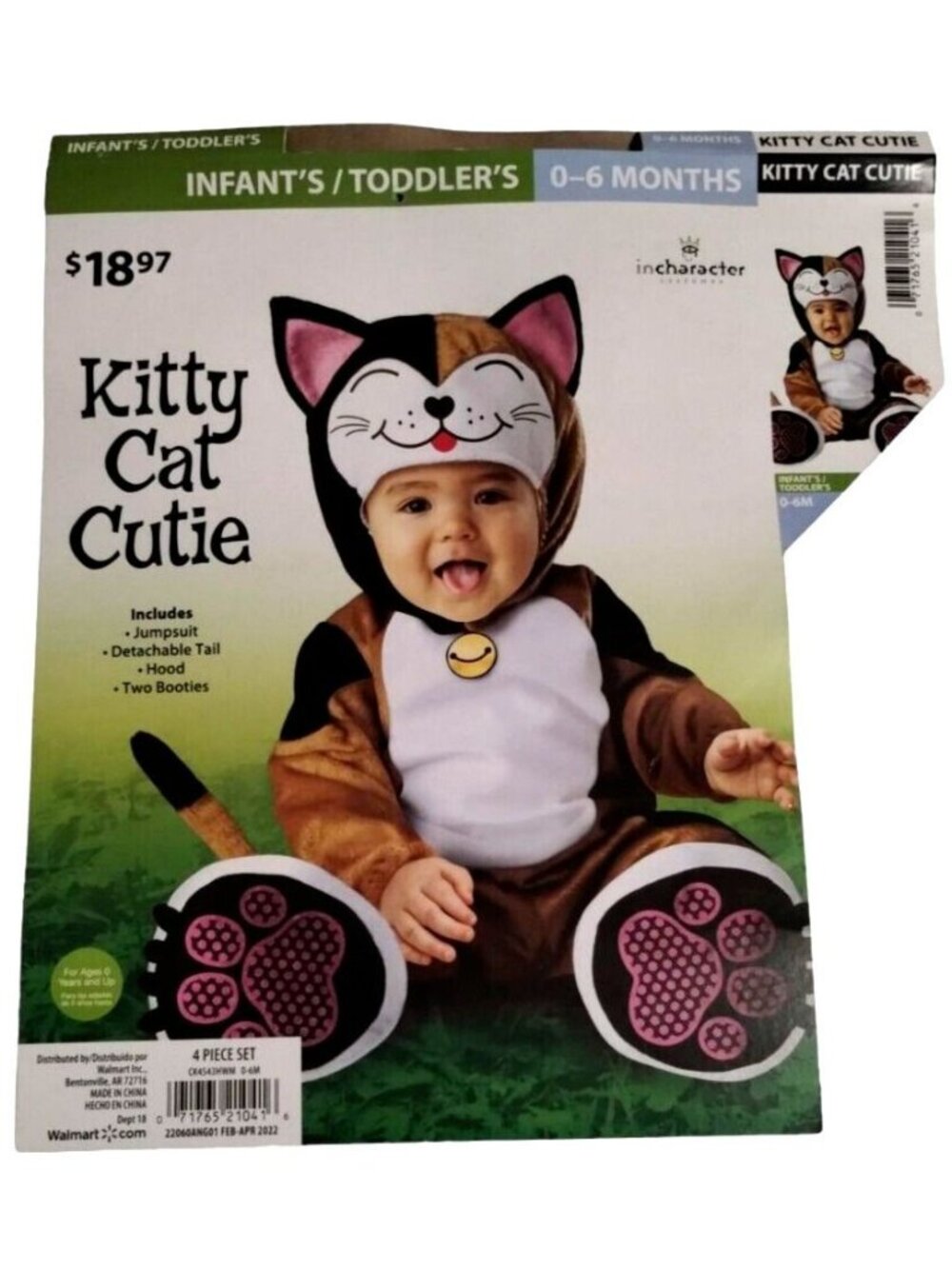 InCharacter Kitty Cat Cutie Infant Size 0 to 6 Months Halloween Costume